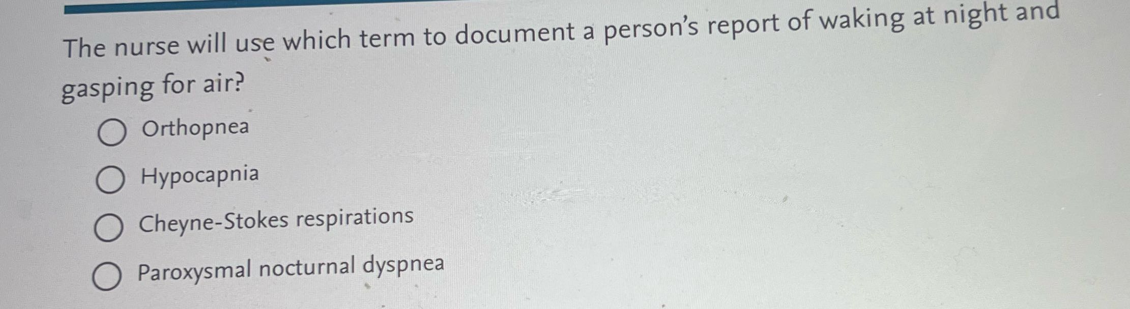 The nurse will use which term to document a