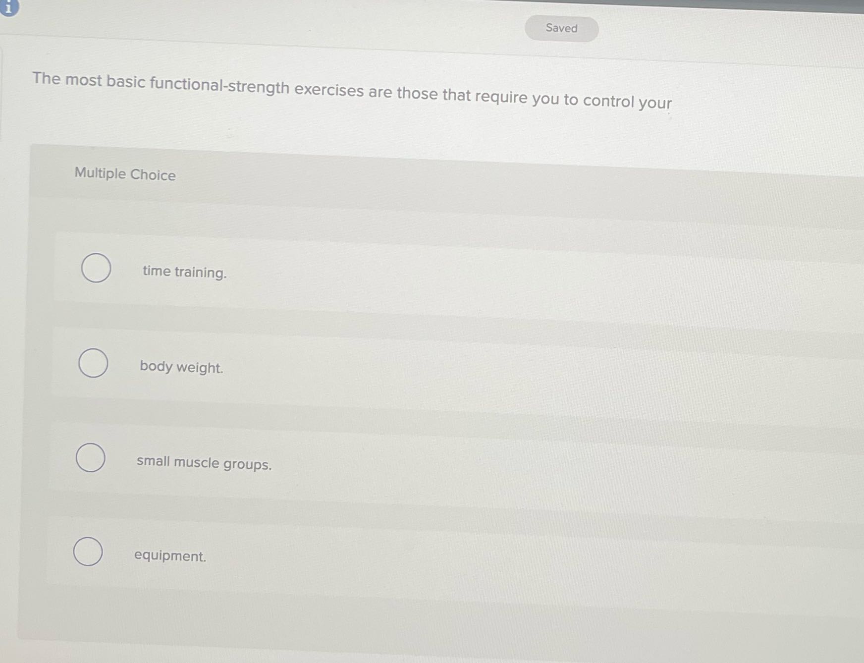 Solve Saved The most basic functional-strength