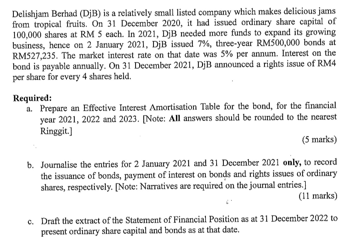 Delishjam Berhad ( DjB ) is a relatively small