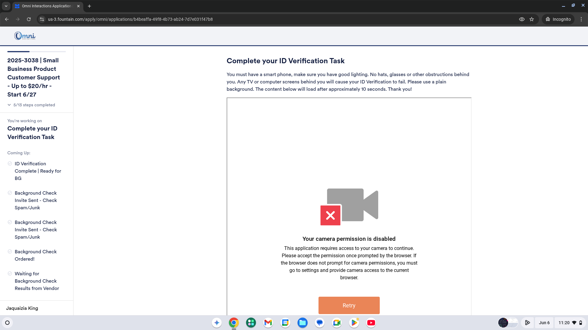 How do I fix this Omni Interactions Application (