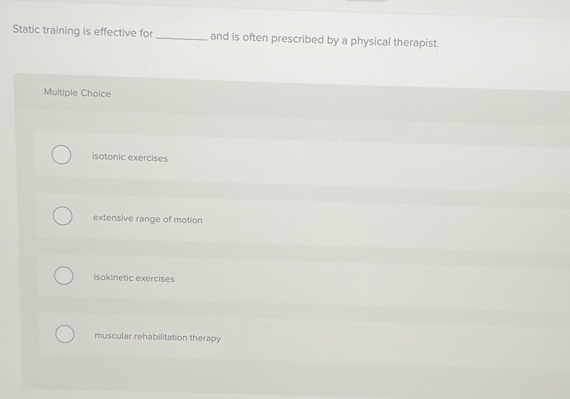 Static training is effective for and is often