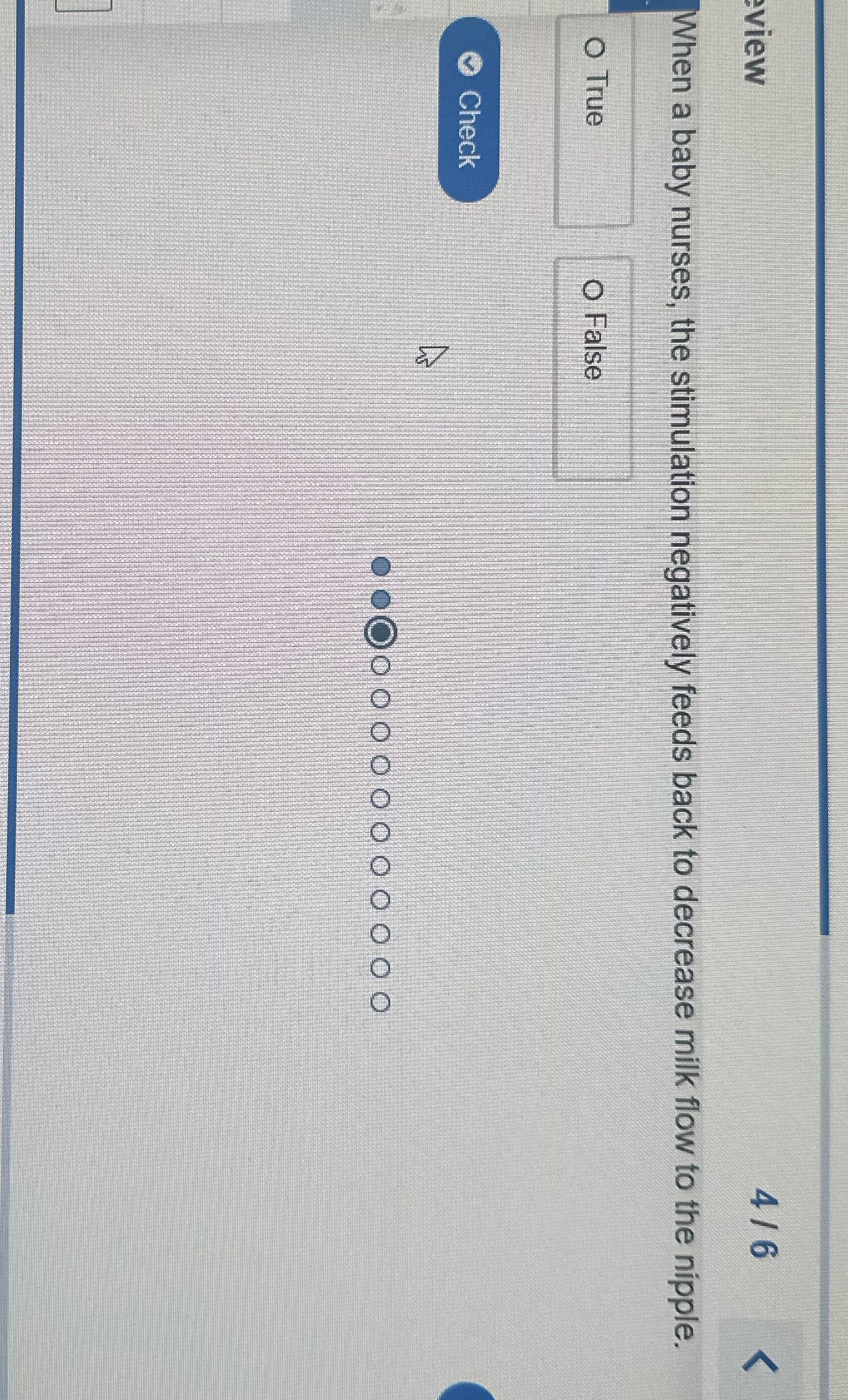 view 416 V When a baby nurses, the stimulation