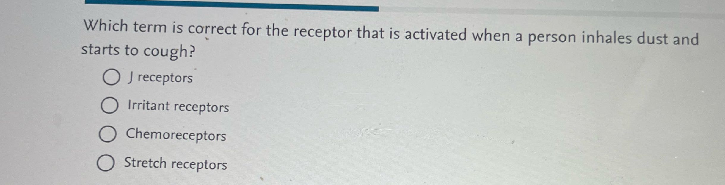 Which term is correct for the receptor that is