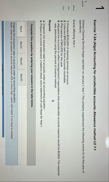 1 Exercise 7 - 2 A ( Algo ) Accounting for