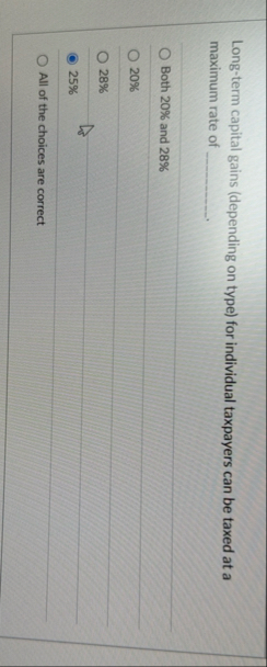 Long - term capital gains ( depending on type )