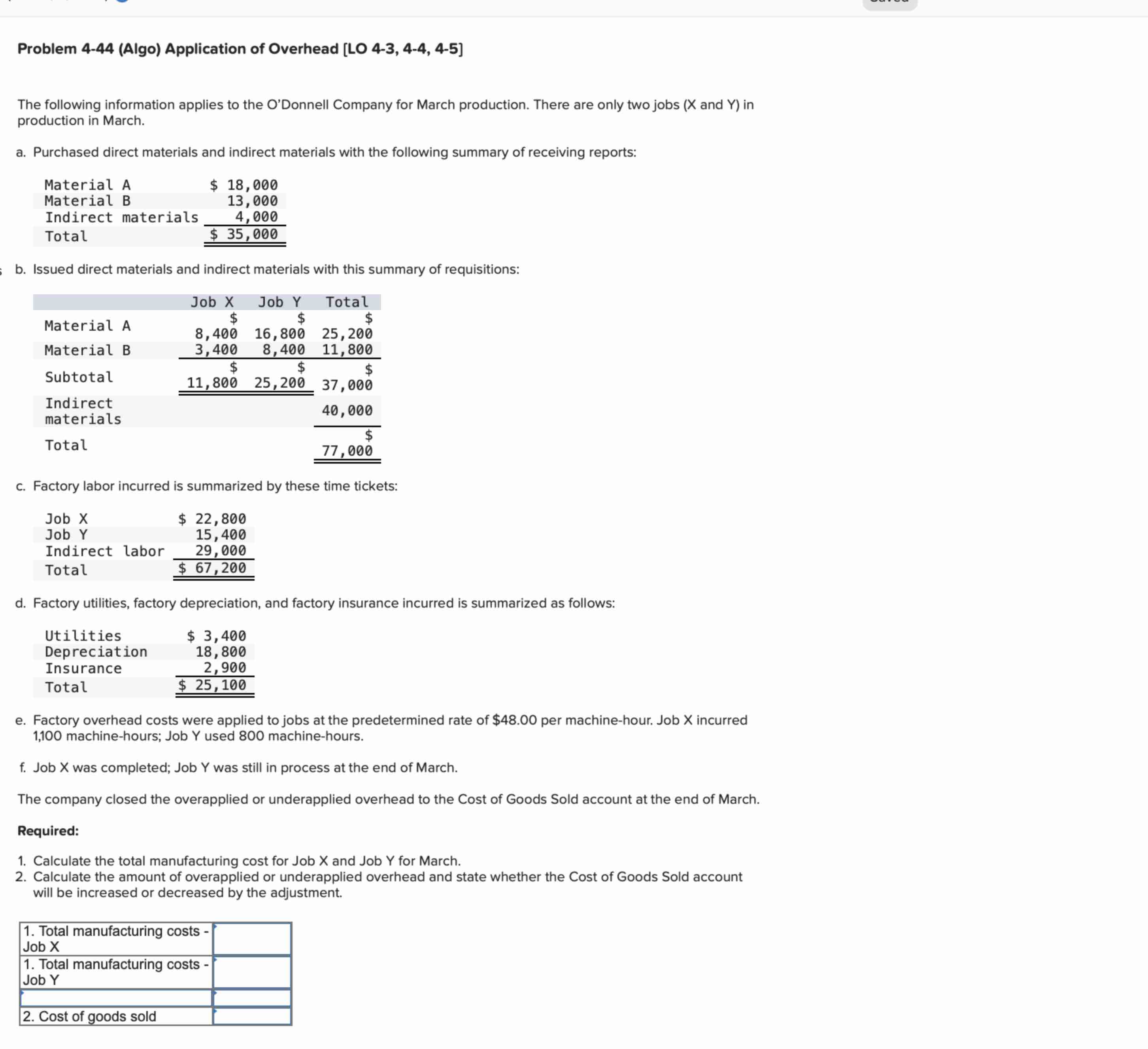 Problem 4 - 4 4 ( Algo ) Application of Overhead