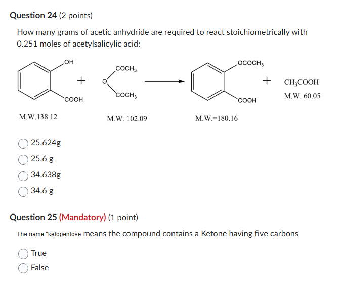 can you answer question 24 and 25 Question 24 (2