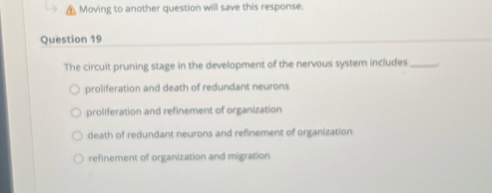 Moving to another question will save this