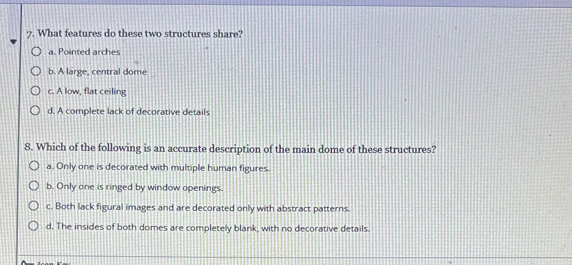 7. What features do these two structures share?
