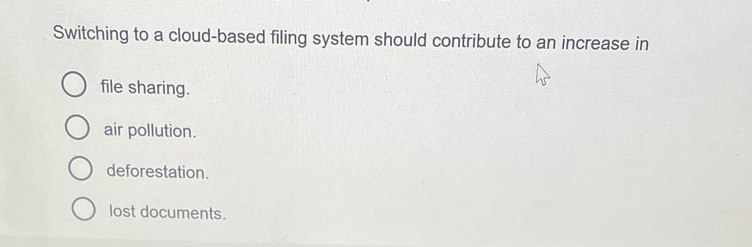 Switching to a cloud-based filing system should