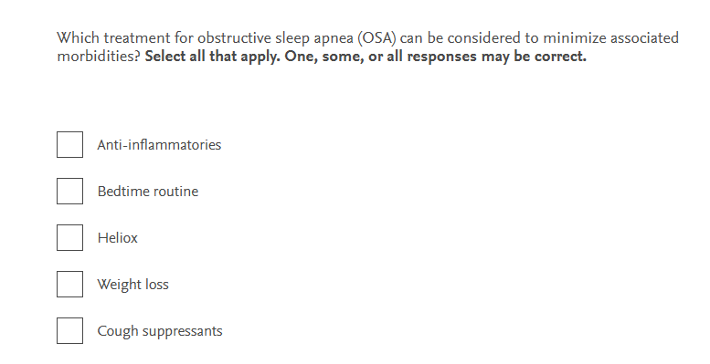 answer this Which treatment for obstructive sleep