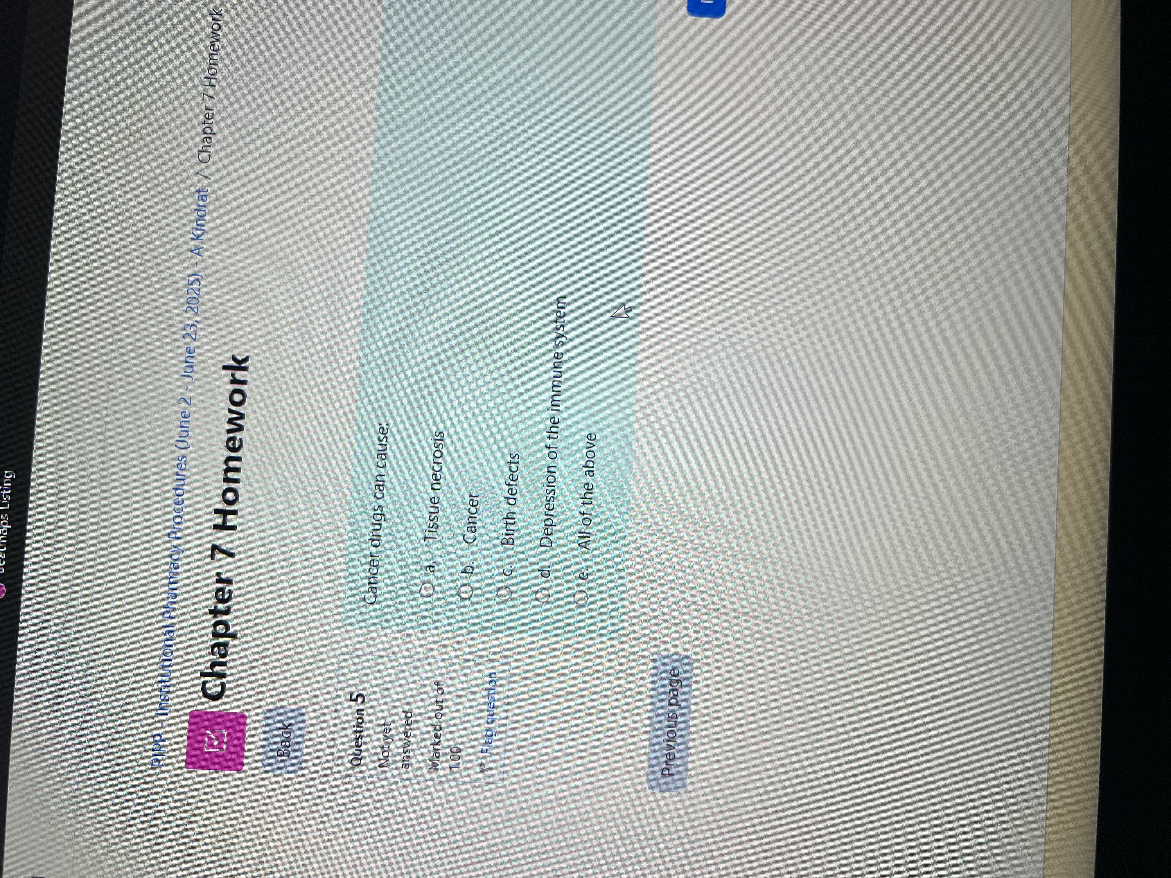 Answer s Listing PIPP - Institutional Pharmacy