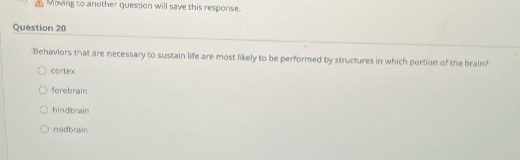 Moving to another question will save this