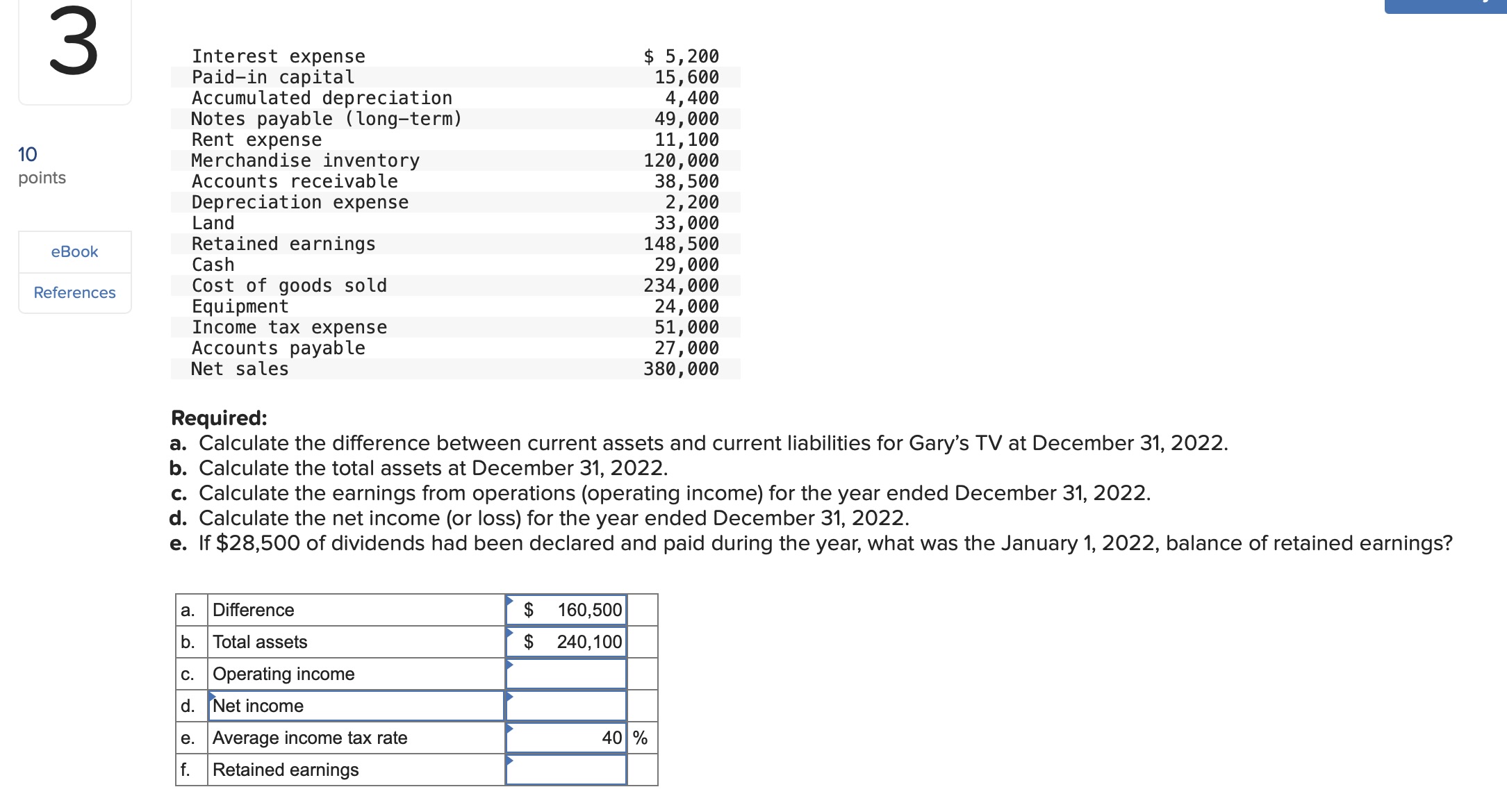 a . Calculate the difference between current