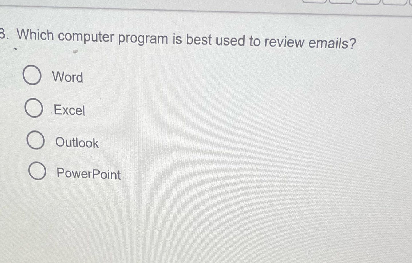 8. Which computer program is best used to review