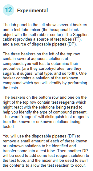additional 12 'Experimental The lab panel to the