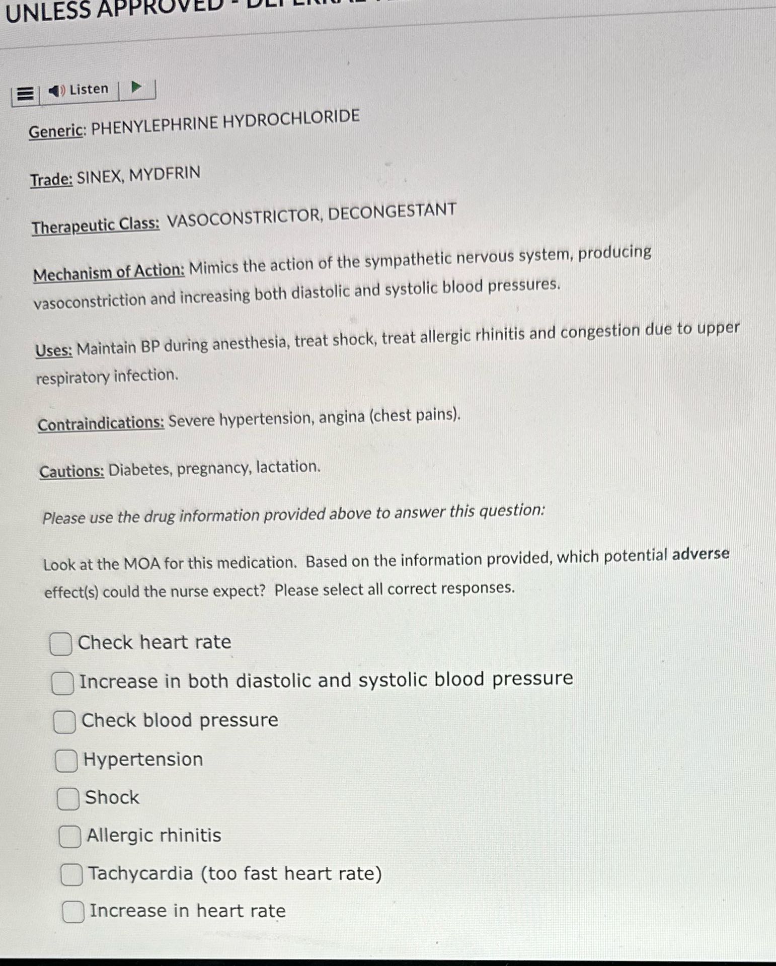 UNLESS APPROVE eel |=] @) Listen | > | Generic: