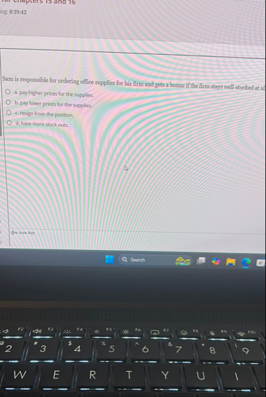 ing: 0 : 3 9 : 4 2 Sam is responsible for