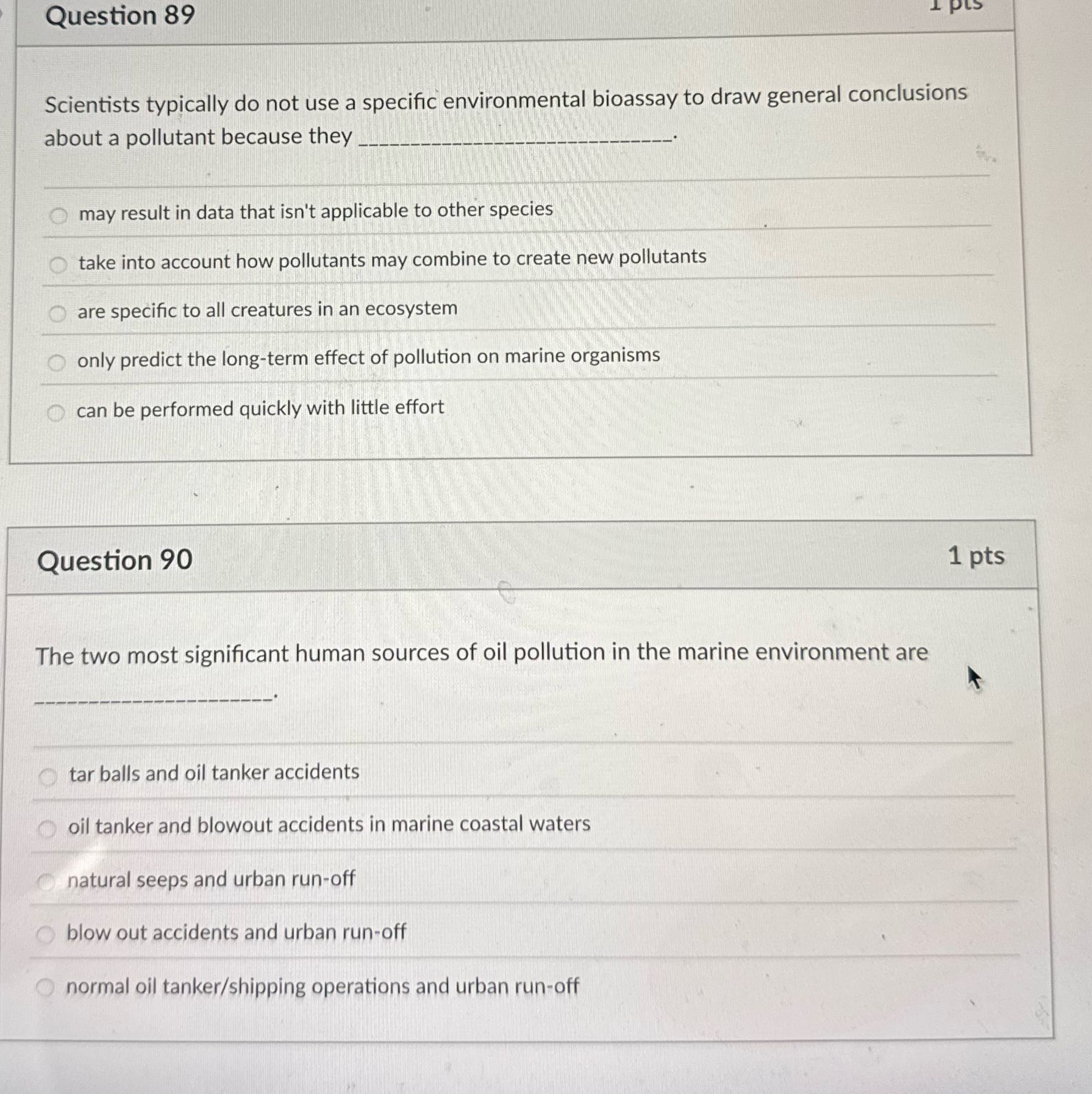 Question 89 Scientists typically do not use a