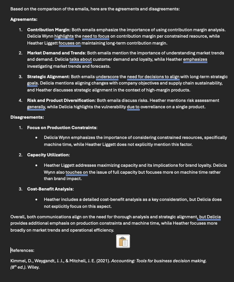 from the two emails given please write a post to