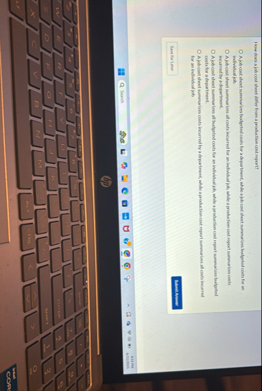 How does a job cost sheet differ from a