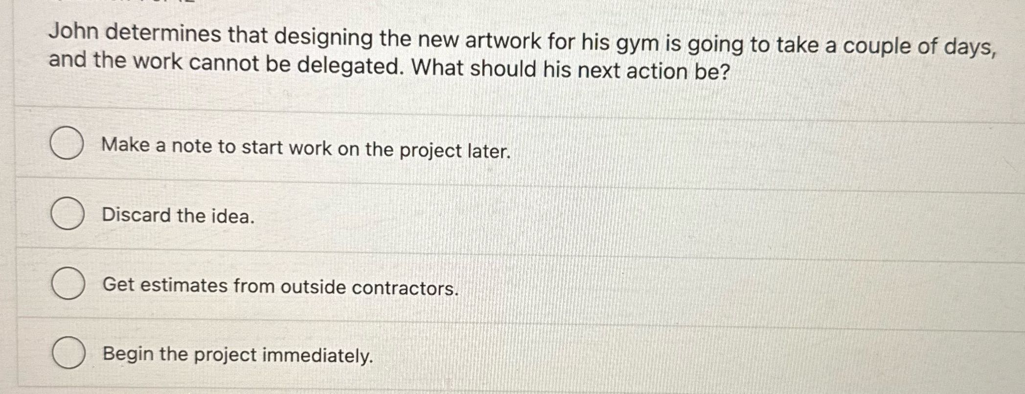 Answer the question John determines that