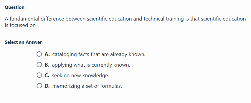 please answer Question A fundamental difference