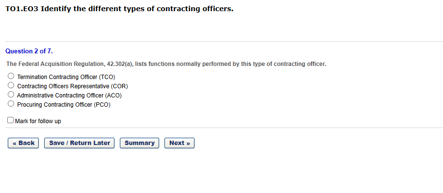 answer question fully TO1.E03 Identify the