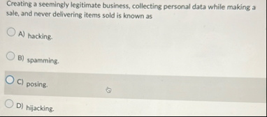 Creating a seemingly legitimate business,