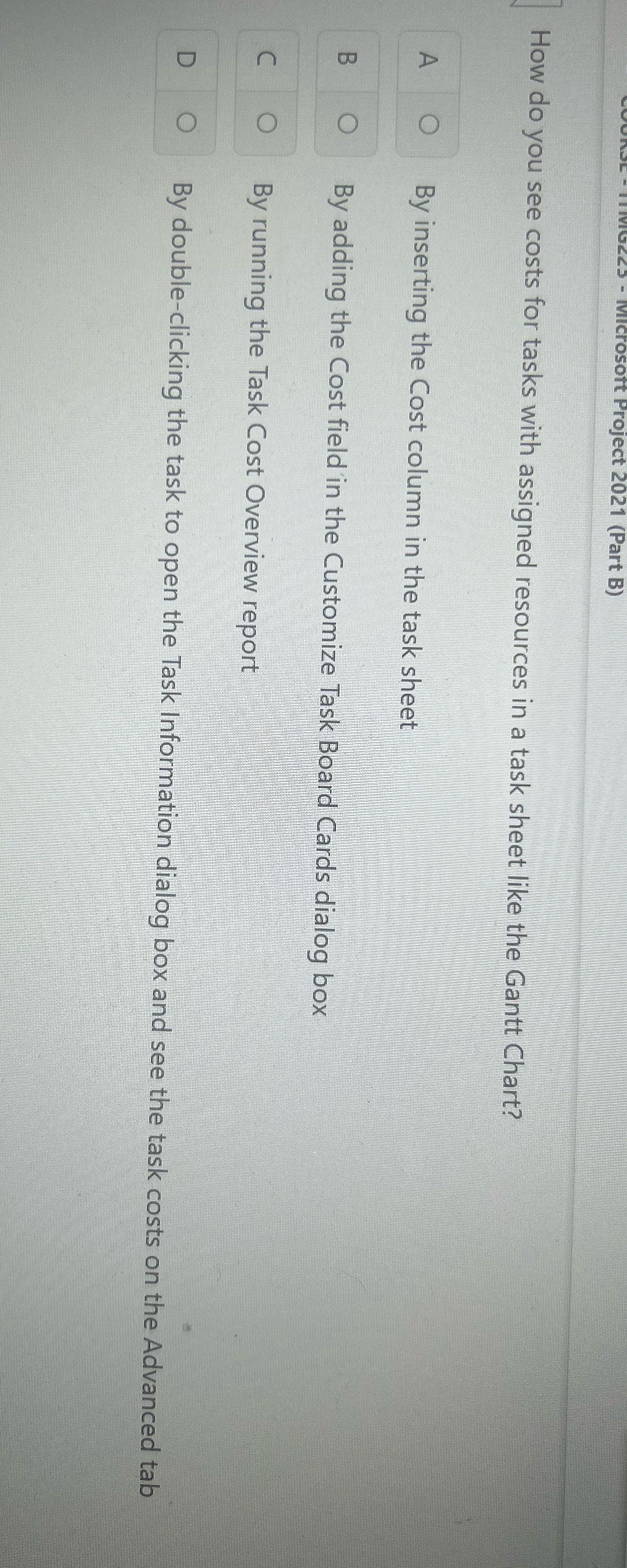 By double-clicking the task to open the Task