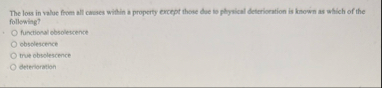 The loss in value from all clases within a
