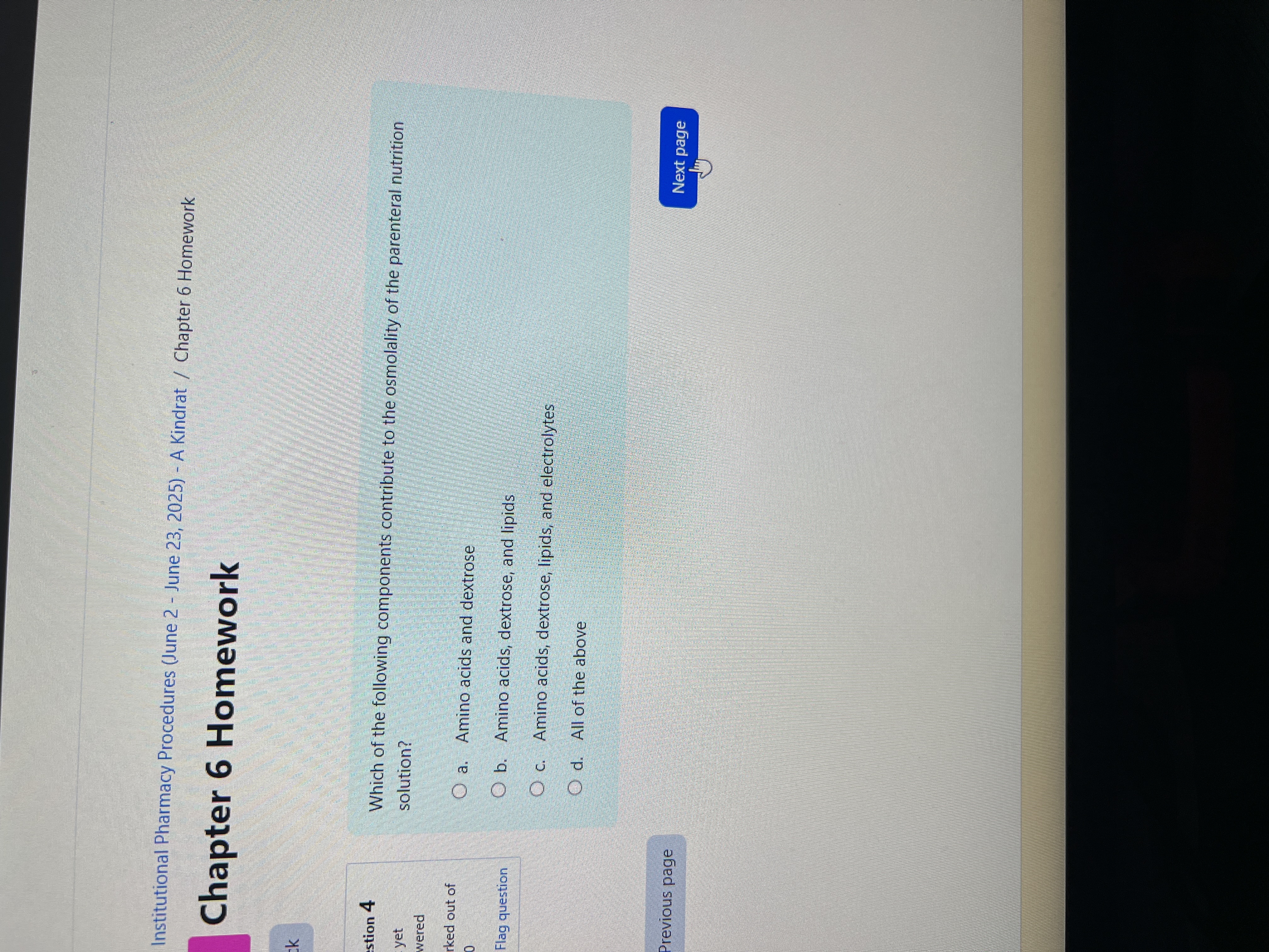 Answer Institutional Pharmacy Procedures (June 2