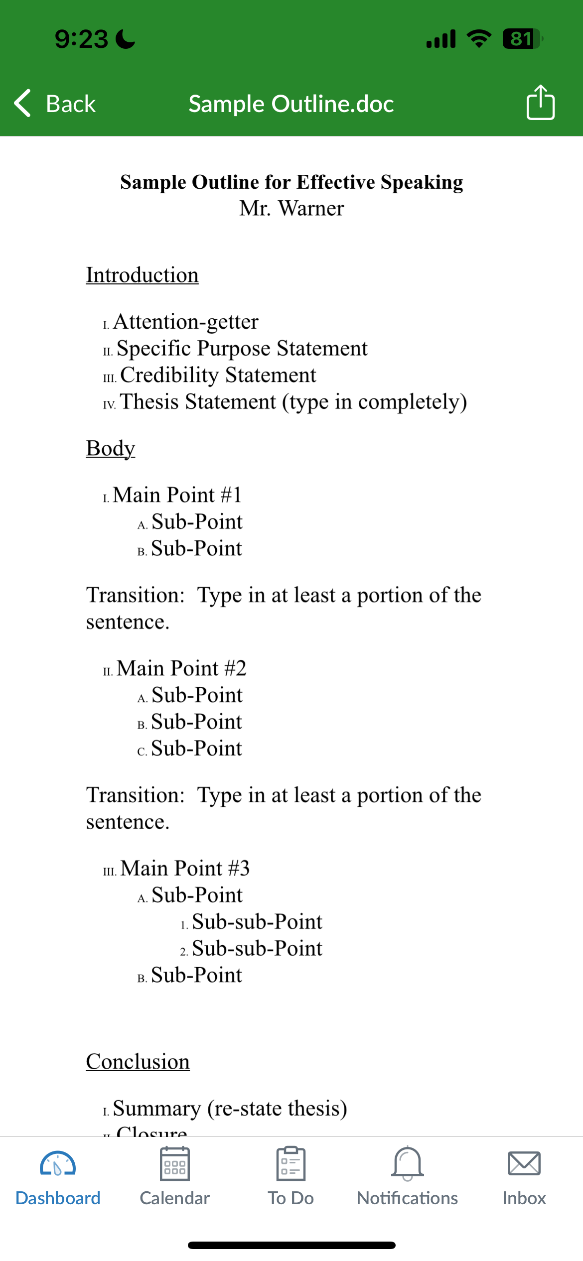HOTS) Back Outlining Rules.docx Outlining Rules