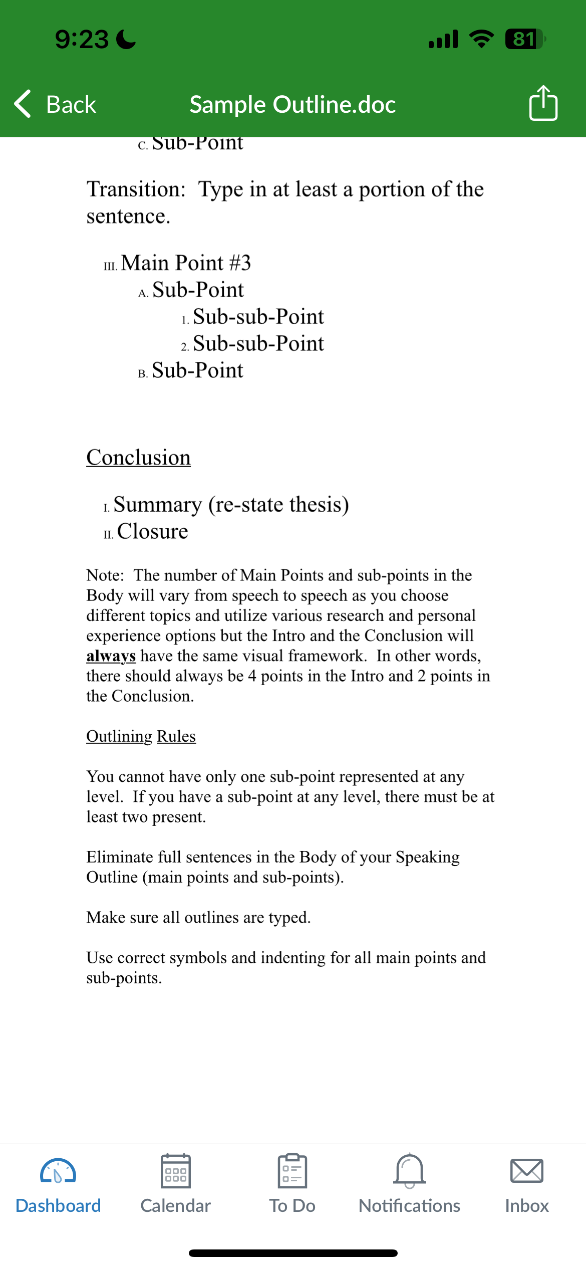 HOTS) Back Outlining Rules.docx Outlining Rules