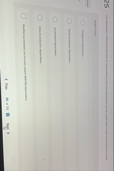 2 5 The deprecistion method that aflocates an