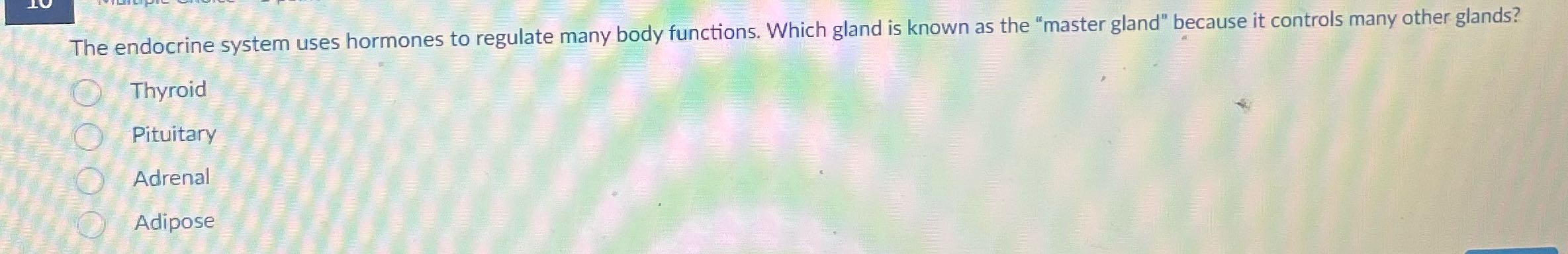 The endocrine system uses hormones to regulate