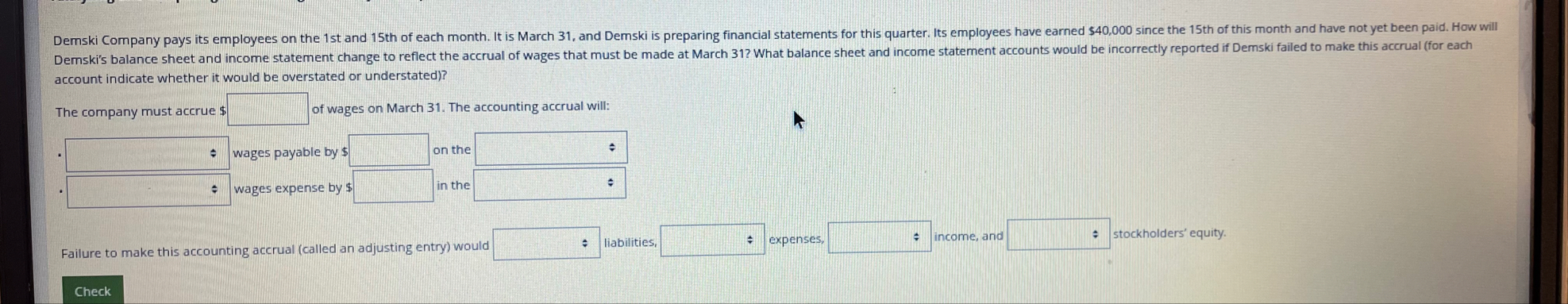 account indicate whether it would be overstated