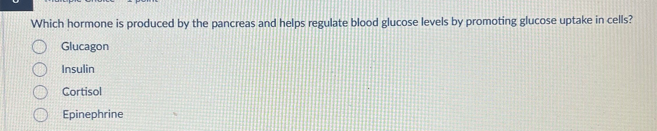 Which hormone is produced by the pancreas and