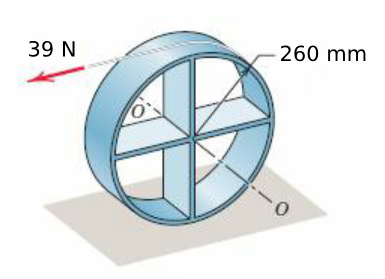 The wheel is composed of a 14.6-kg hoop stiffened