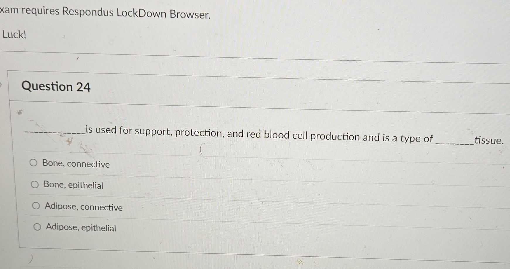 xam requires Respondus LockDown Browser. Luck!
