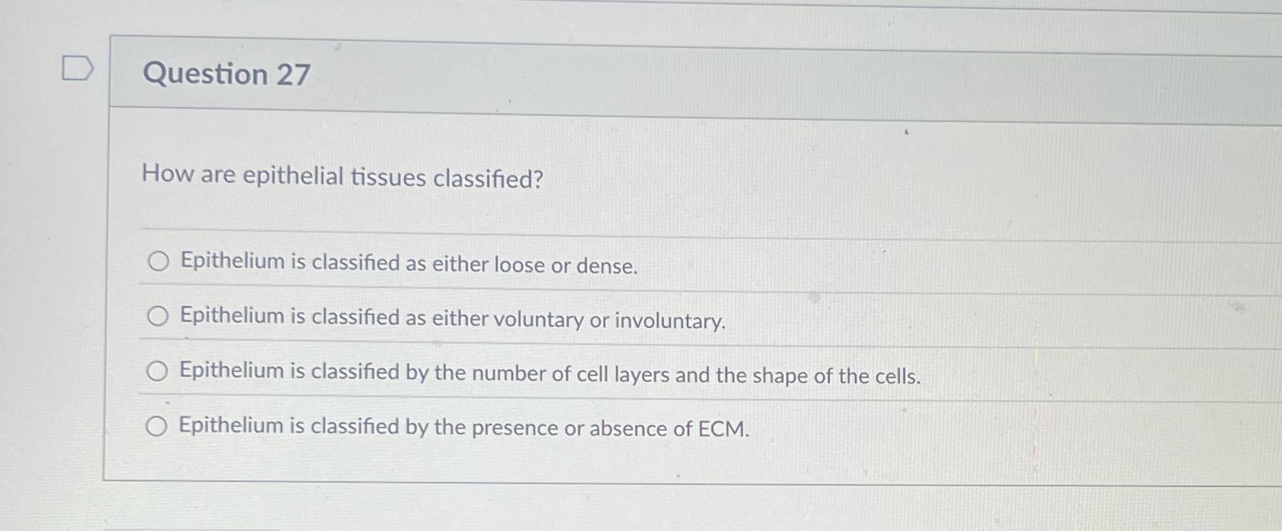 Which is the answer D Question 27 How are