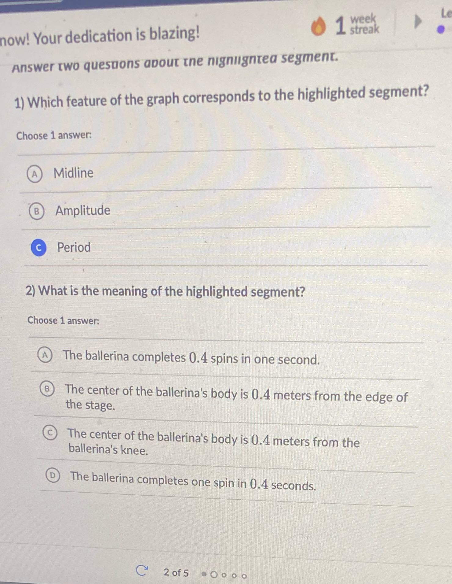 1 week now! Your dedication is blazing! streak