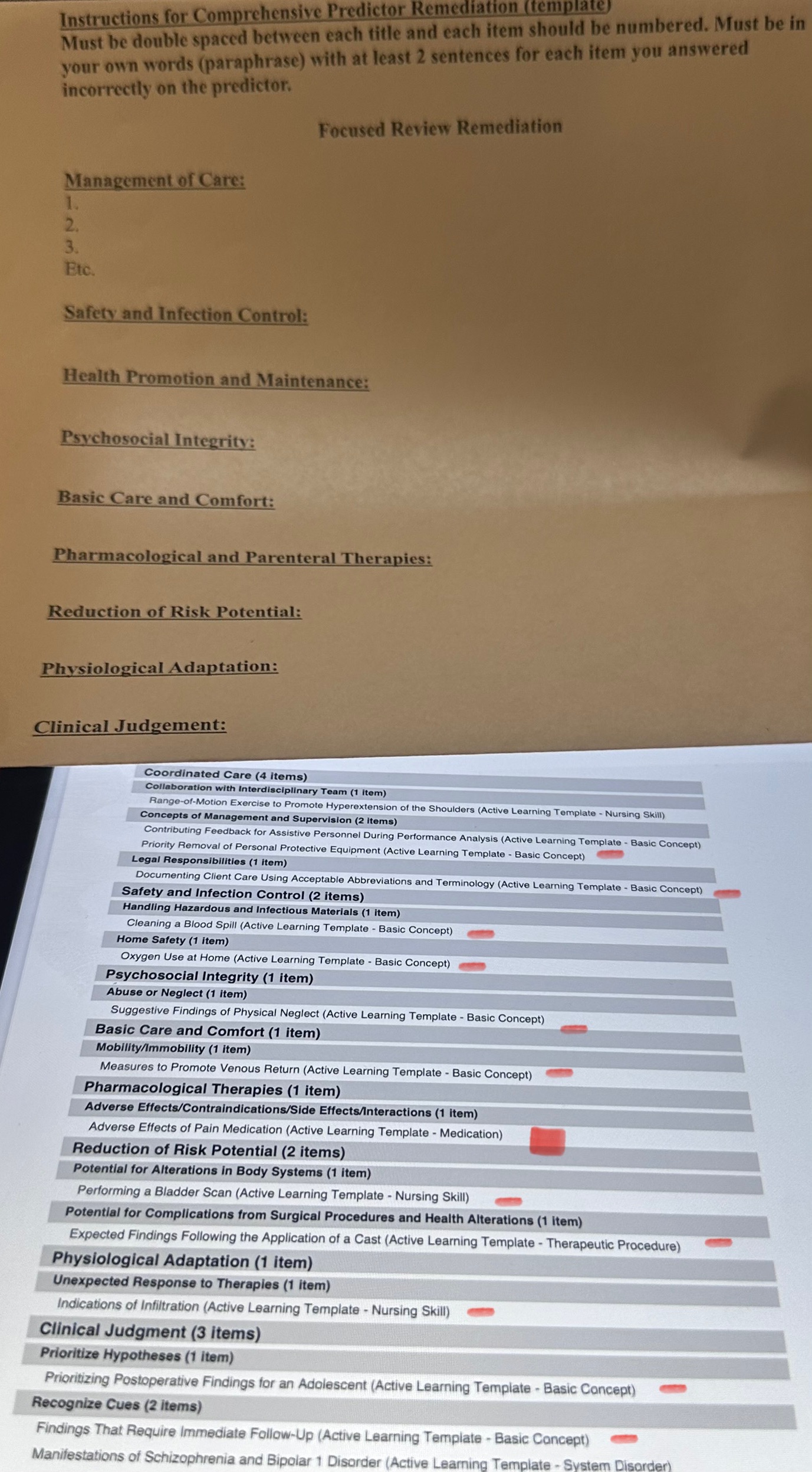 Can you please provide two sentences for each