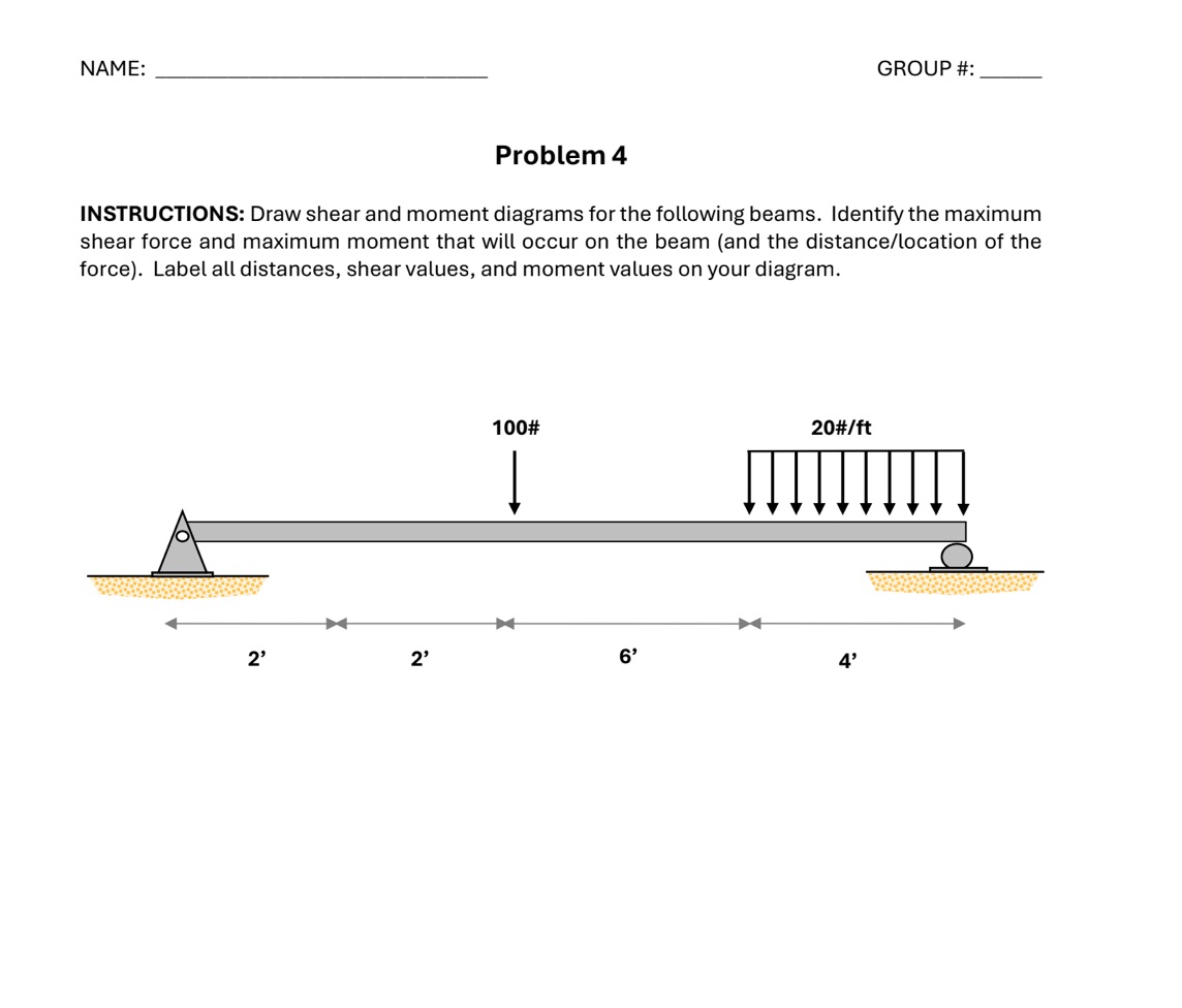 Can you solve this? NAME: GROUP #: Problem 4