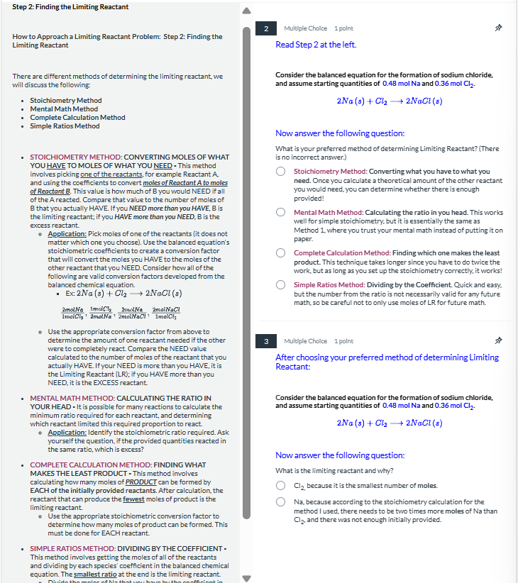 solve Step 2: Finding the Limiting Reactant 2