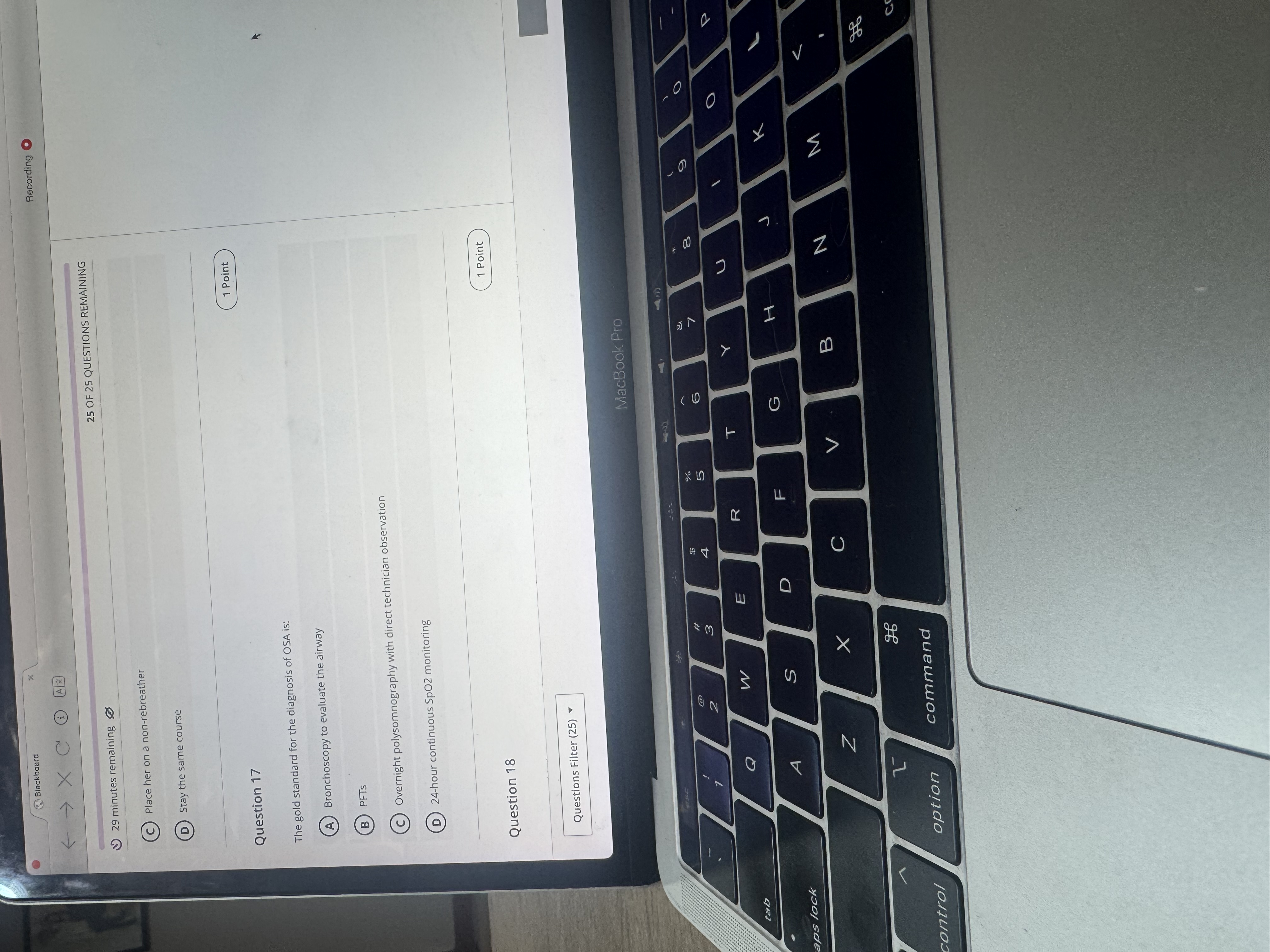 Answer Blackboard F - X C Q AF Recording 29