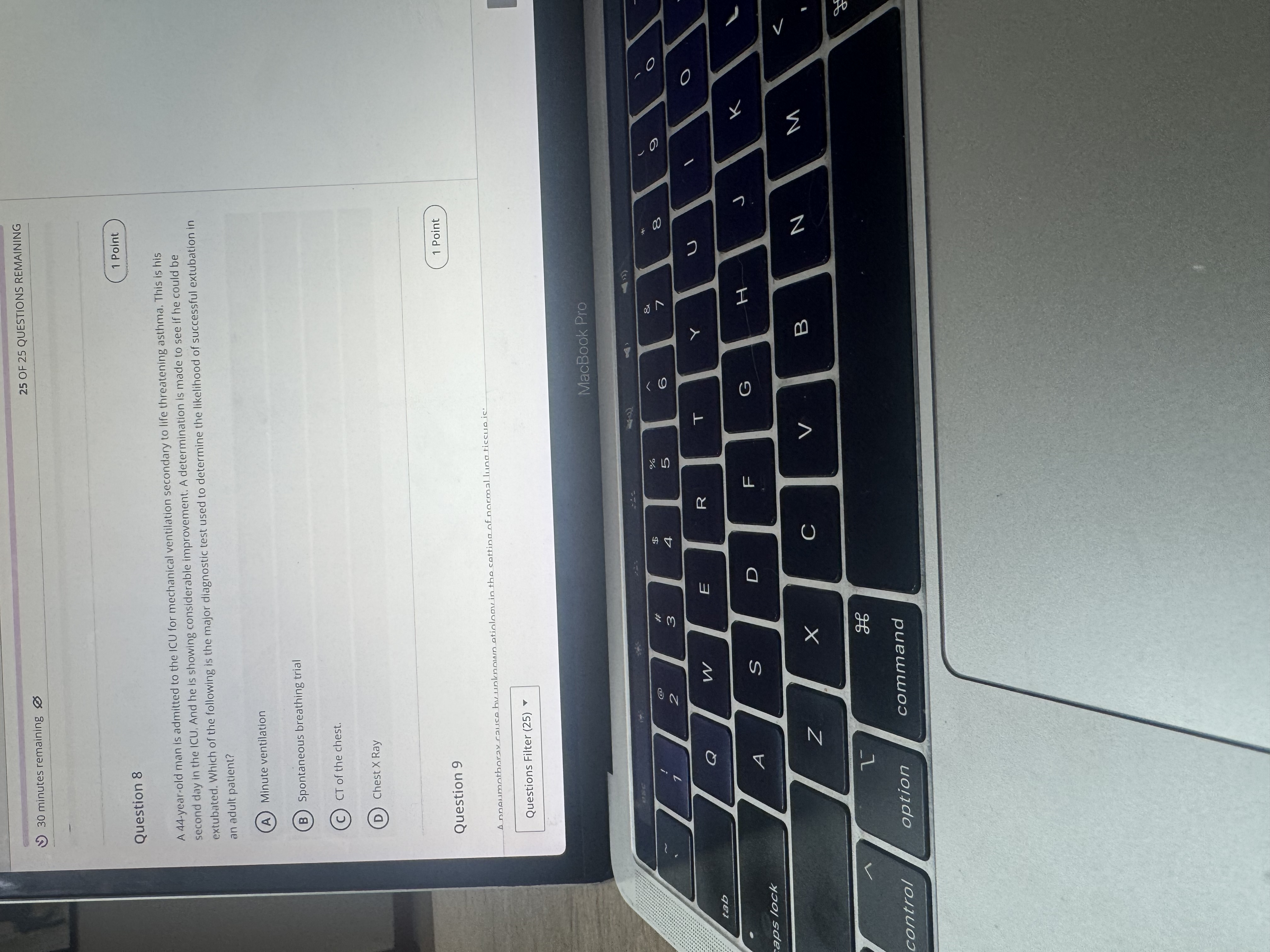 Answer 30 minutes remaining @ 25 OF 25 QUESTIONS