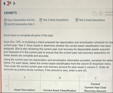 4 3 n EXHIBITS Year 3 Dererciation and Am - Year