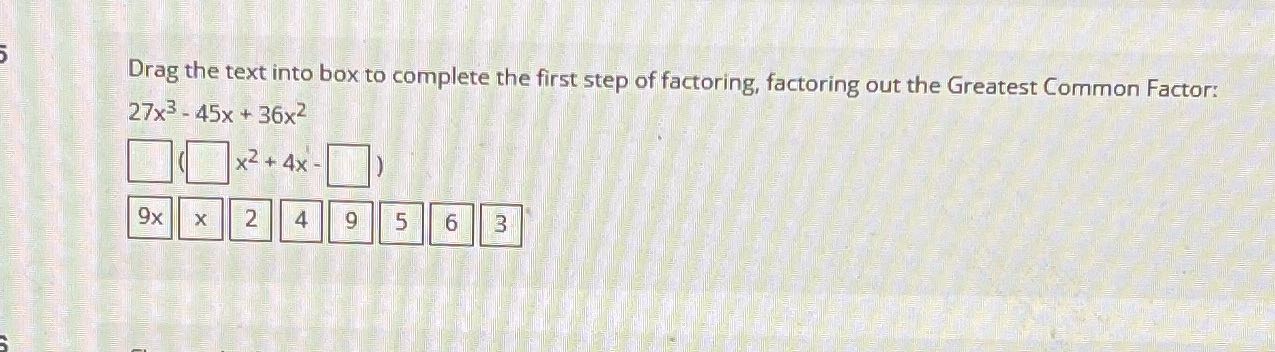 Drag the text into box to complete the first step