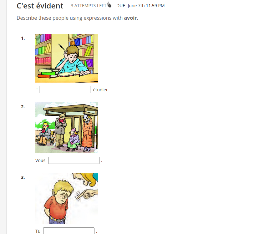 3 - Phrases 3 ATTEMPTS LEFT DUE June 7th 11:59 PM